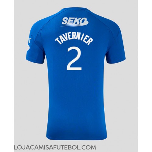 Camisa de Futebol Rangers James Tavernier #2 Equipamento Principal 2024-25 Manga Curta